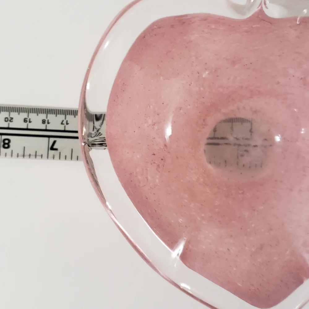 Art Glass Heart Candy Dish Trinket Dish